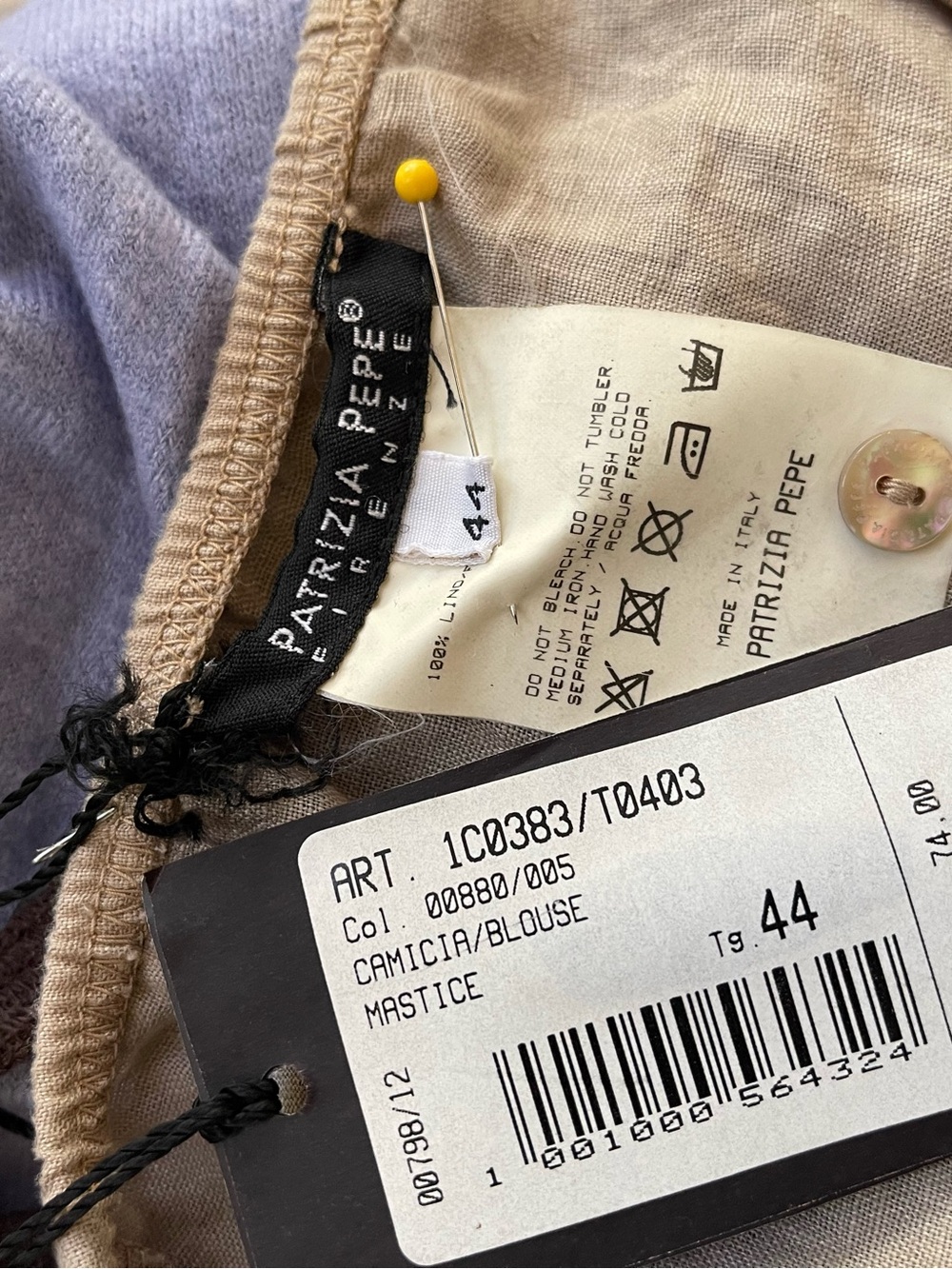 Patrizia Pepe linen halter top size 44 new w/ tags Made in Italy - Picture 2 of 7